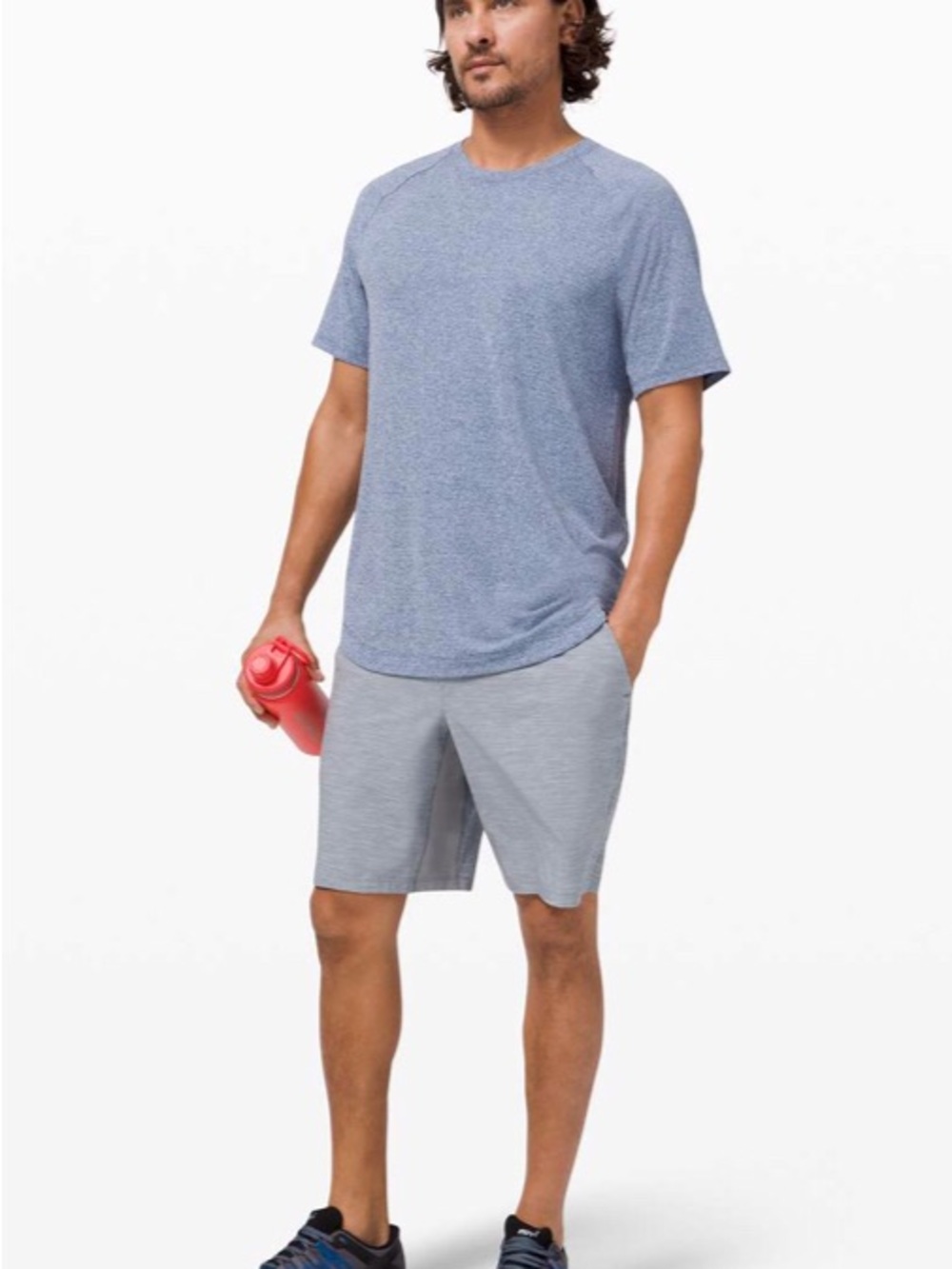 Lululemon Drysense Short sleeve in Heather Regatta Blue size L